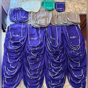 78 Crown Royal Whisky Bags (60 Purple 1.75 L + 18 Others)